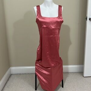 NWT Anthropologie Maeve Square Neck Satin Midi Dress